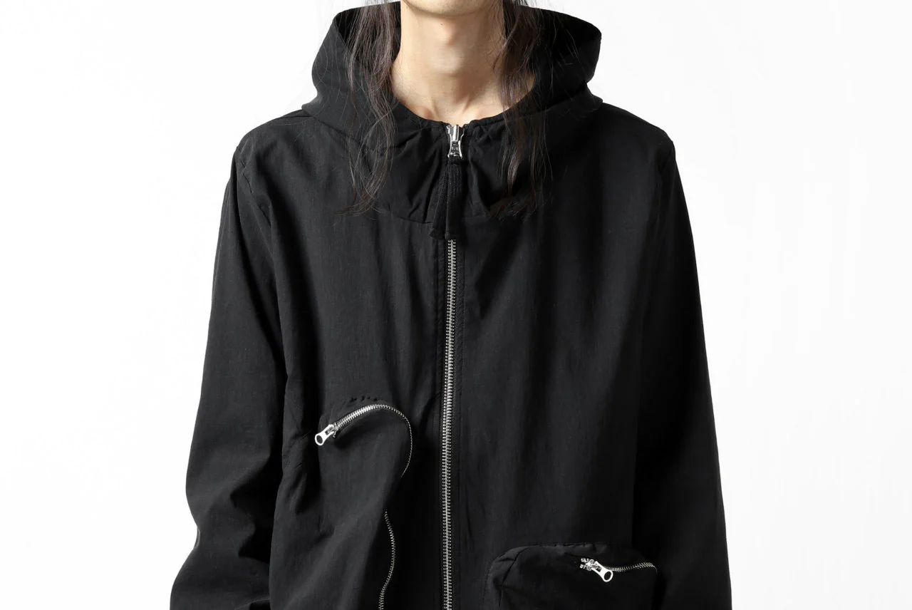 thomkrom RADICAL ZIP-POC HOODED JACKET (BLACK) - Image 26