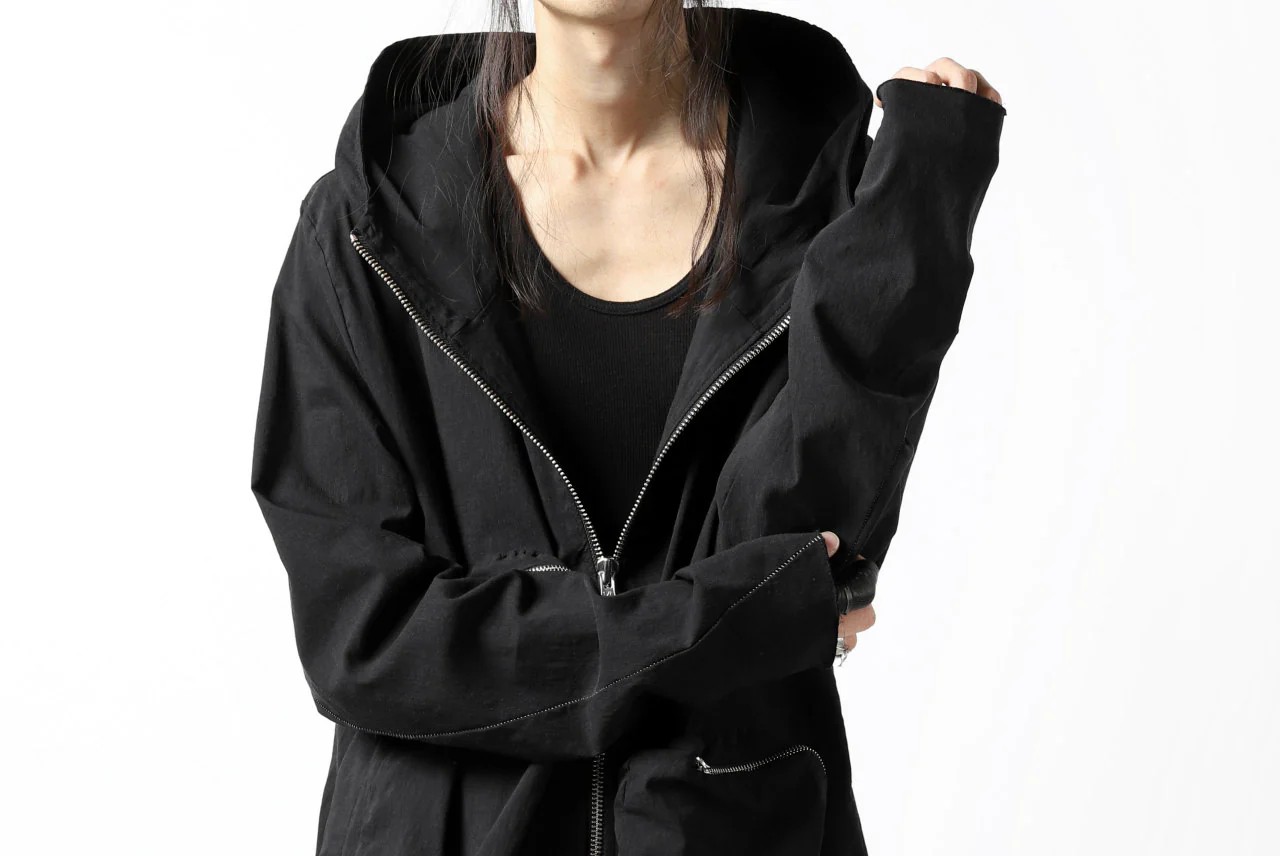 thomkrom RADICAL ZIP-POC HOODED JACKET (BLACK) - Image 27