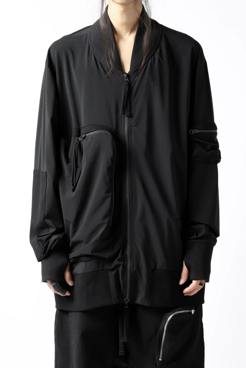 thomkrom RADICAL ZIP-POC TECH BOMBER JACKET (BLACK) - Image 11