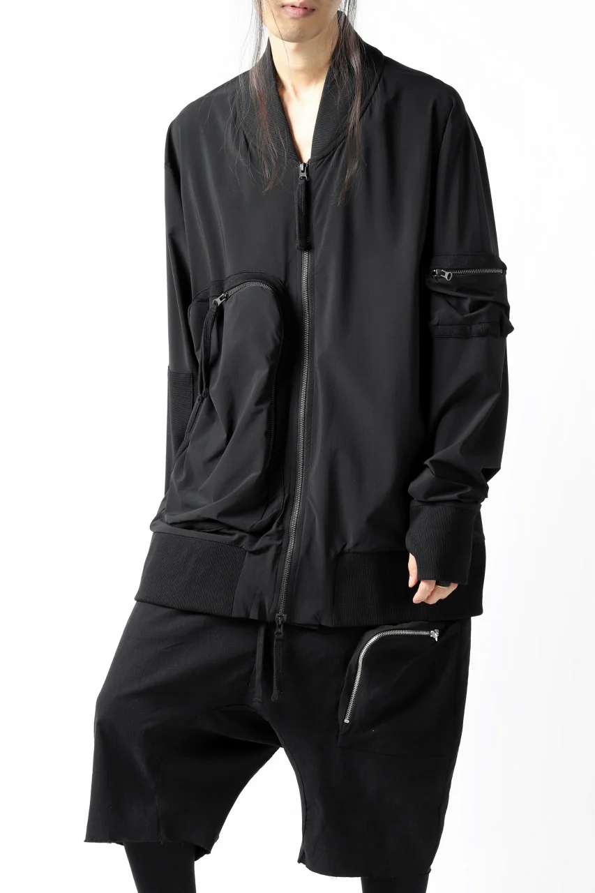thomkrom RADICAL ZIP-POC TECH BOMBER JACKET (BLACK) - Image 4