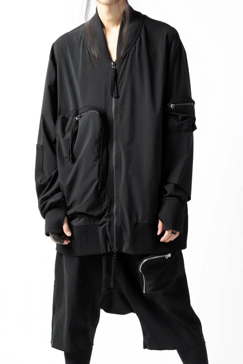 thomkrom RADICAL ZIP-POC TECH BOMBER JACKET (BLACK) - Image 5