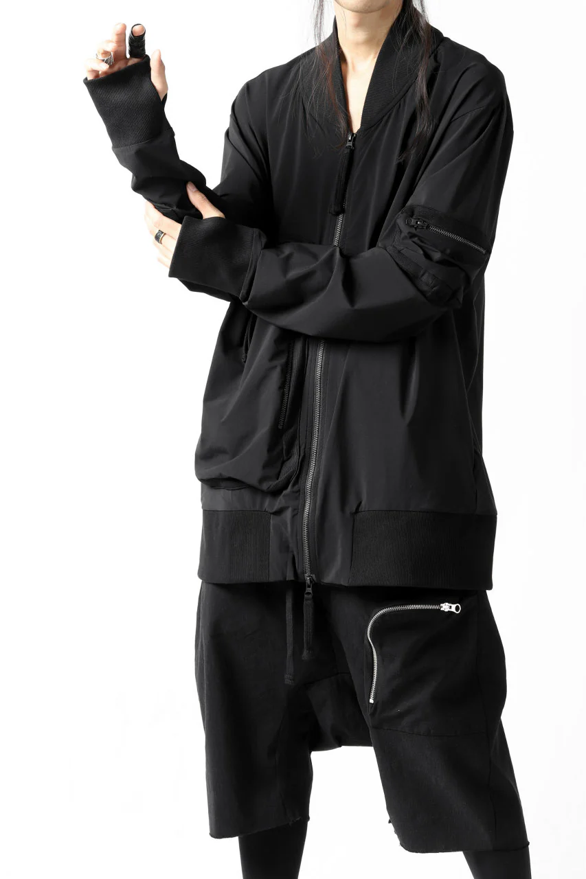 thomkrom RADICAL ZIP-POC TECH BOMBER JACKET (BLACK) - Image 6