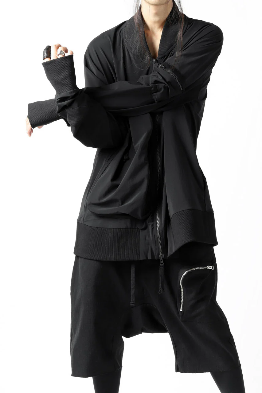 thomkrom RADICAL ZIP-POC TECH BOMBER JACKET (BLACK) - Image 7