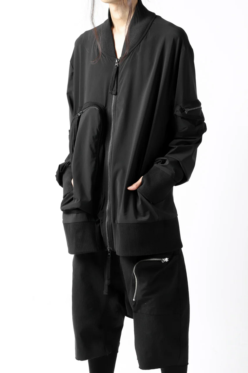 thomkrom RADICAL ZIP-POC TECH BOMBER JACKET (BLACK) - Image 8