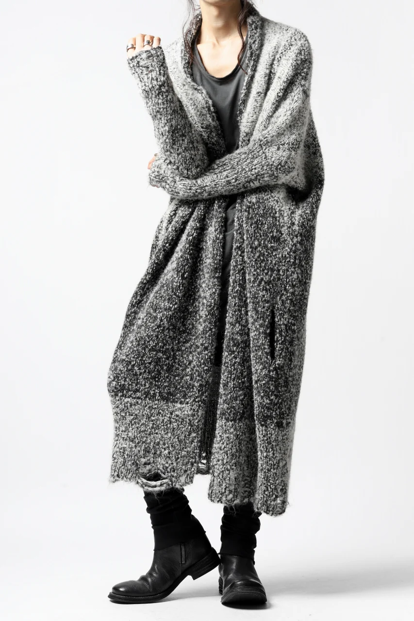 thomkrom RELAX LONG KNIT CARDIGAN/ ALPACA (MELANGE) - Image 23
