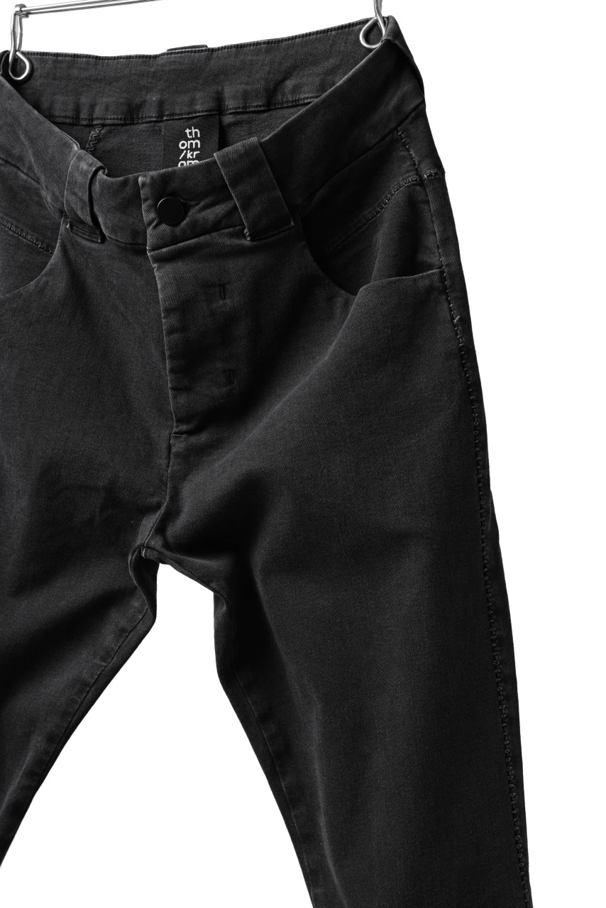 thomkrom SCAR STITCH CARGO SKINNY TROUSERS / STRETCH TENCEL DENIM (DARK GREY) - Image 10