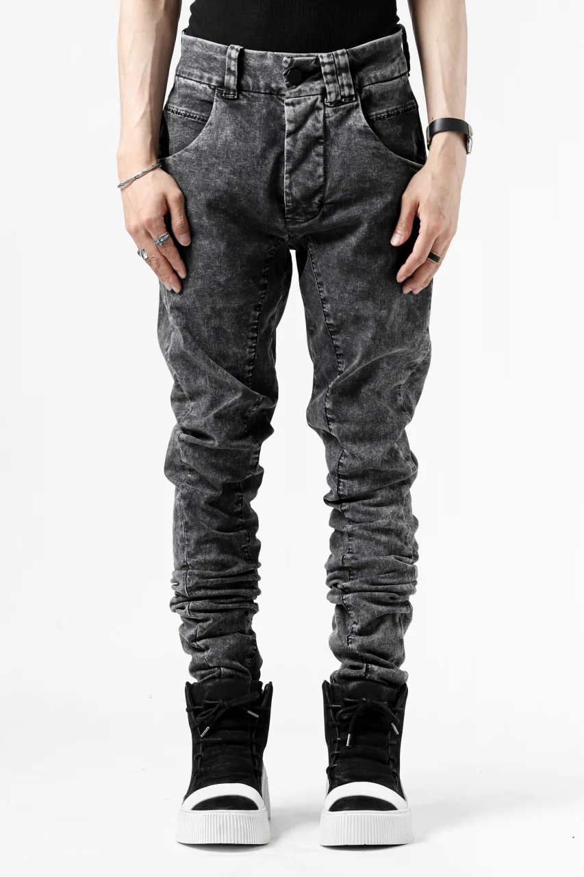 thomkrom SCAR STITCH CURVED SKINNY / FADE STRETCH DENIM (ACID) - Image 10
