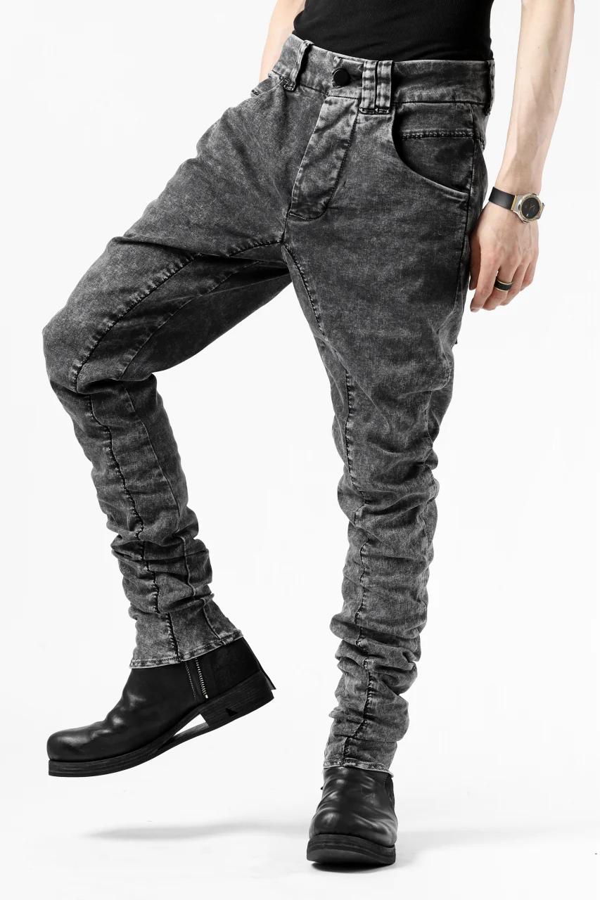 thomkrom SCAR STITCH CURVED SKINNY / FADE STRETCH DENIM (ACID) - Image 2