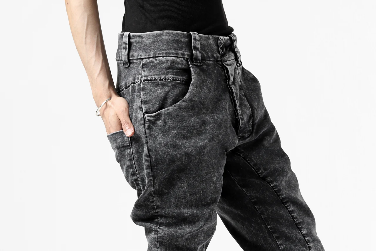 thomkrom SCAR STITCH CURVED SKINNY / FADE STRETCH DENIM (ACID) - Image 20