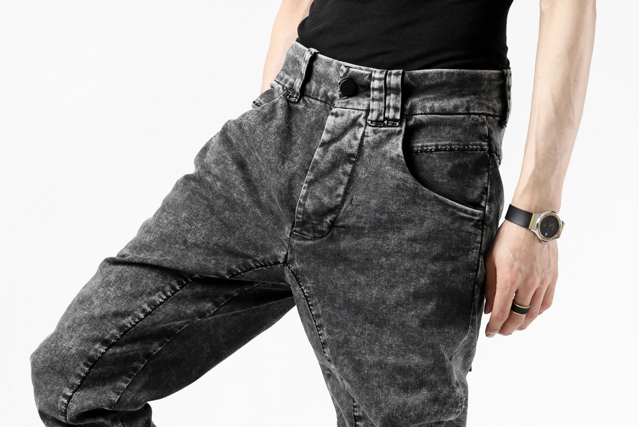 thomkrom SCAR STITCH CURVED SKINNY / FADE STRETCH DENIM (ACID) - Image 21