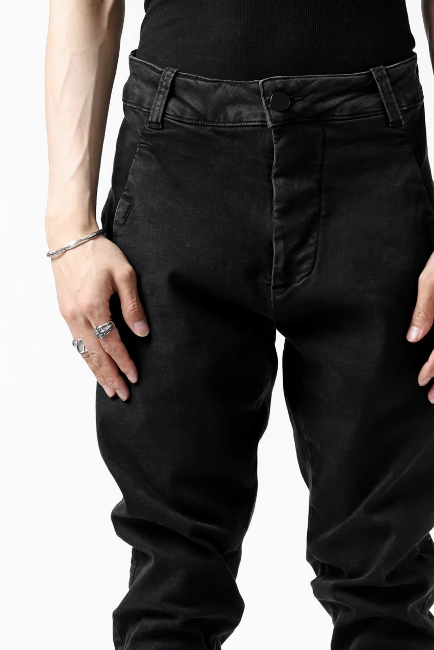 thomkrom SCAR STITCH SKINNY TROUSERS / SUPER STRETCH DENIM (DARK GREY) - Image 15