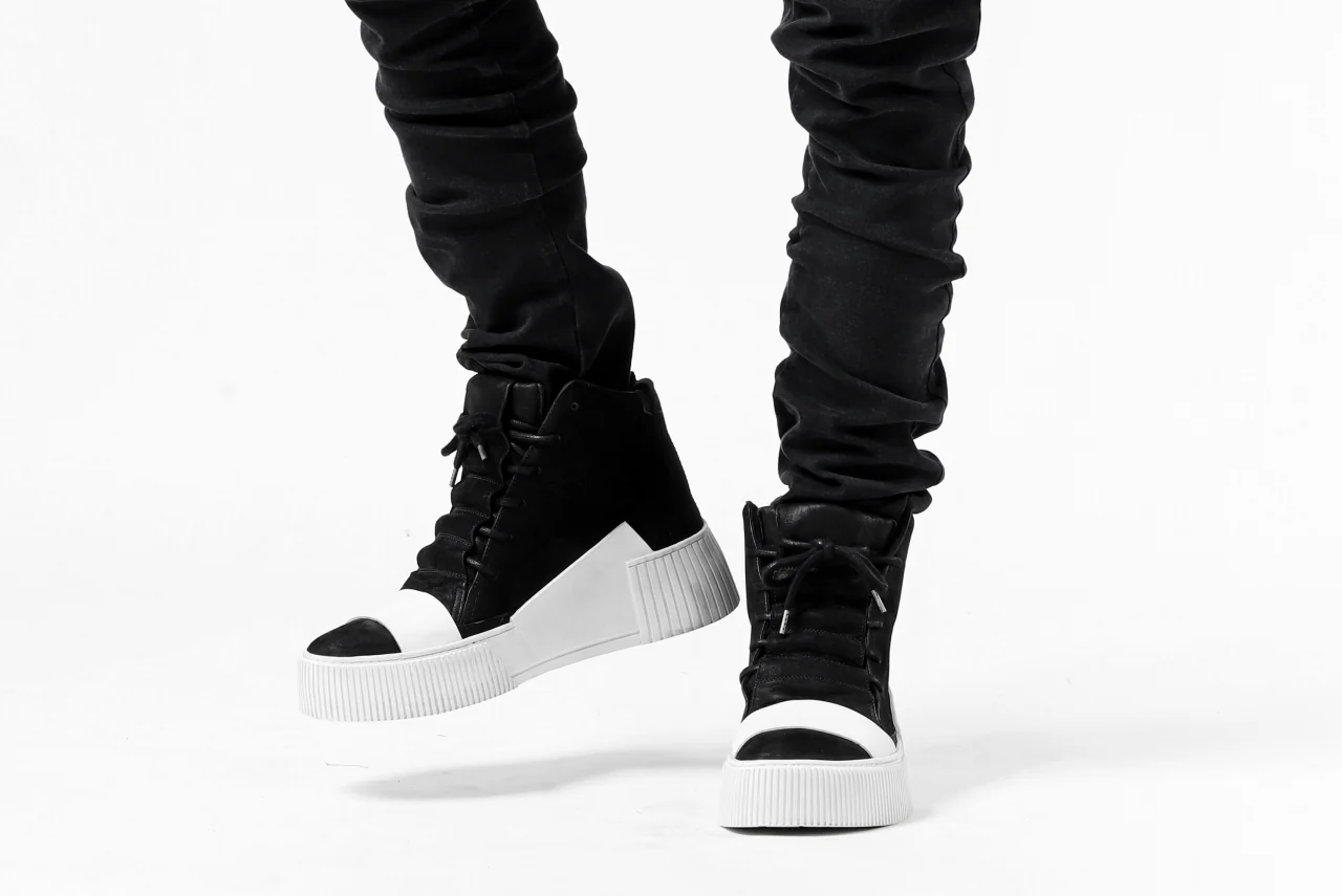 thomkrom SCAR STITCH SKINNY TROUSERS / SUPER STRETCH DENIM (DARK GREY) - Image 21