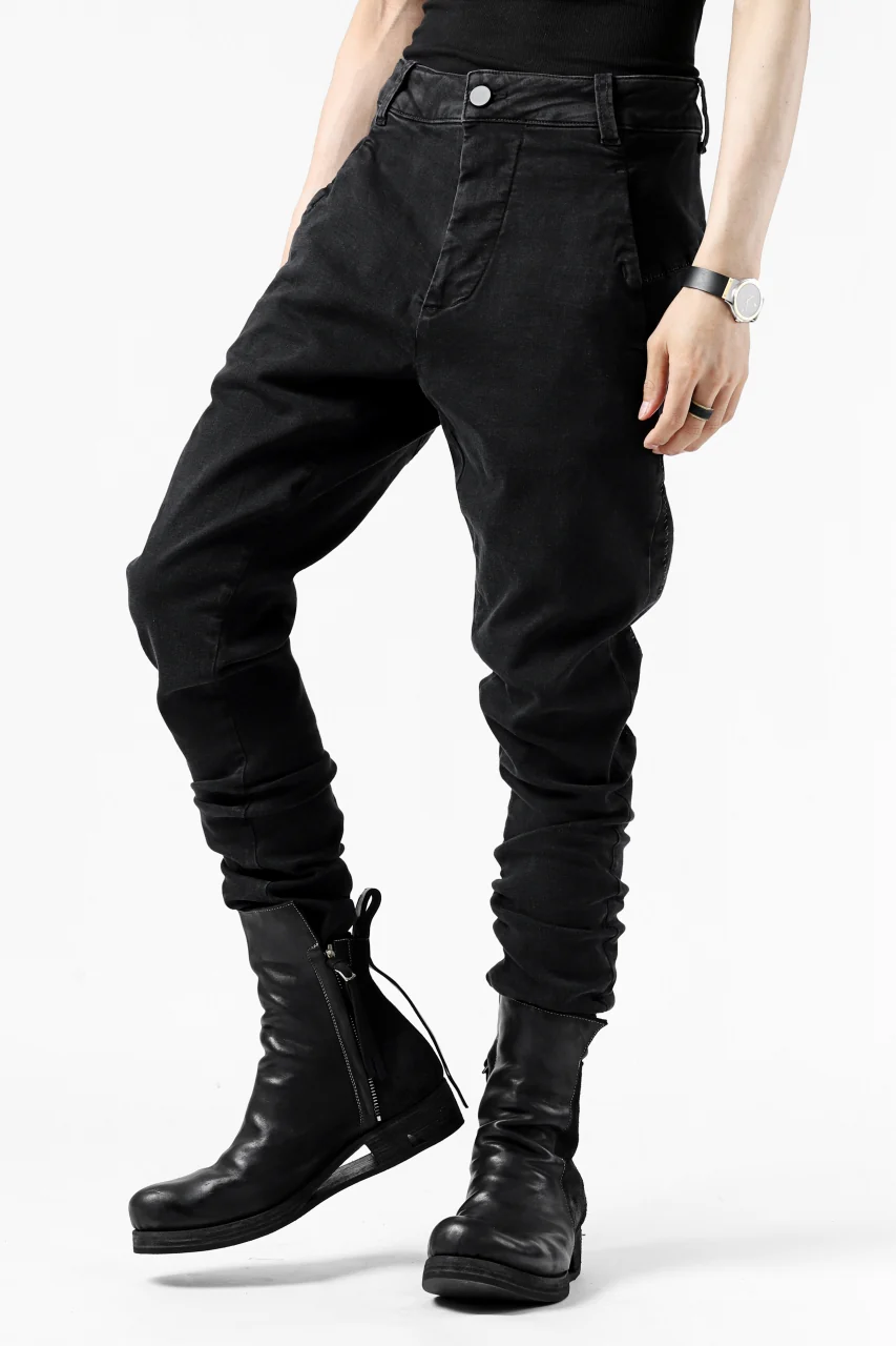 thomkrom SCAR STITCH SKINNY TROUSERS / SUPER STRETCH DENIM (DARK GREY) - Image 5