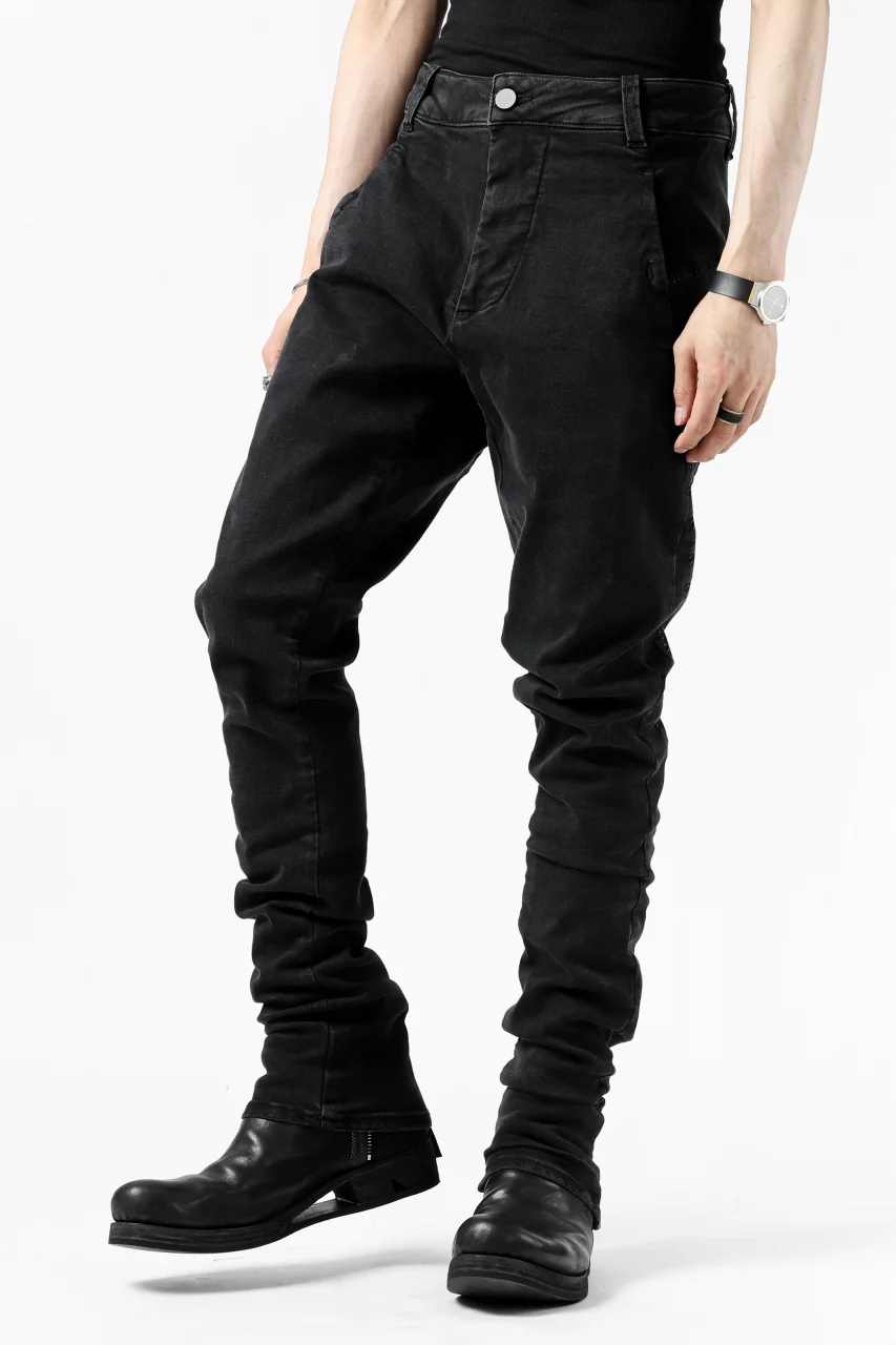 thomkrom SCAR STITCH SKINNY TROUSERS / SUPER STRETCH DENIM (DARK GREY) - Image 6