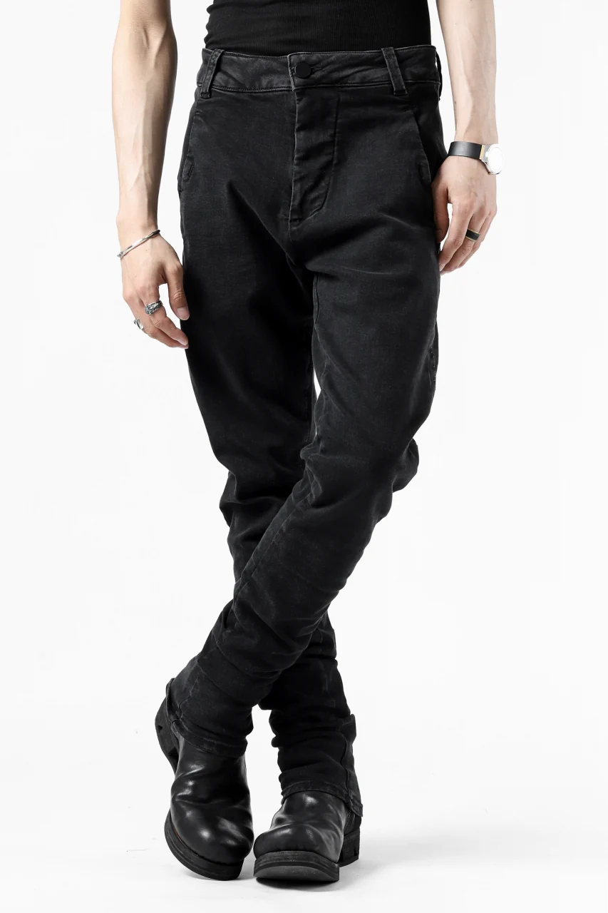 thomkrom SCAR STITCH SKINNY TROUSERS / SUPER STRETCH DENIM (DARK GREY) - Image 8