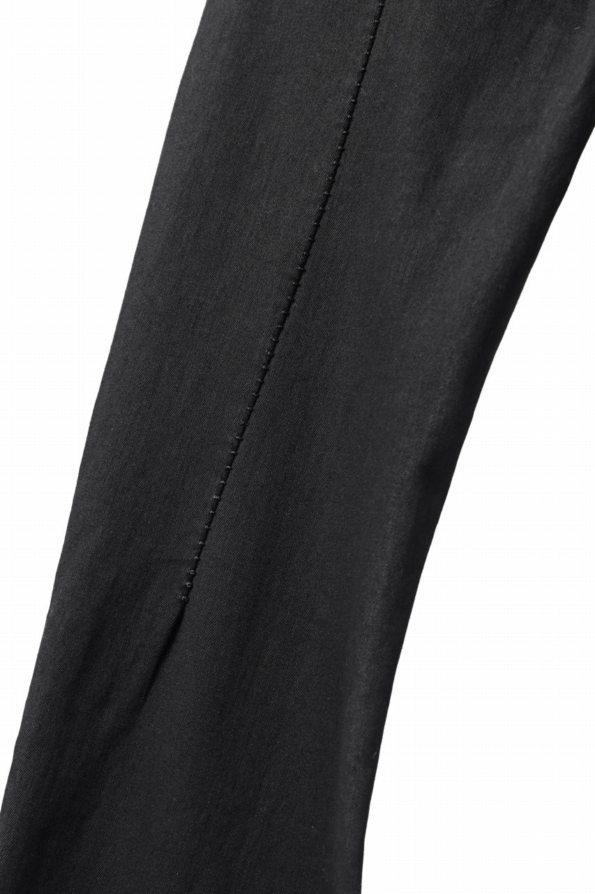 thomkrom SKINNY TROUSERS with CONTRAST SCAR STITCH / STRETCH DENIM (BLACK COATED) - Image 14