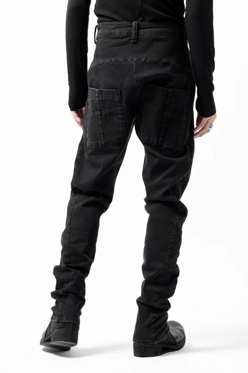 thomkrom SKINNY TROUSERS with SCAR STITCH / STRETCH DENIM (DARK GREY) - Image 10