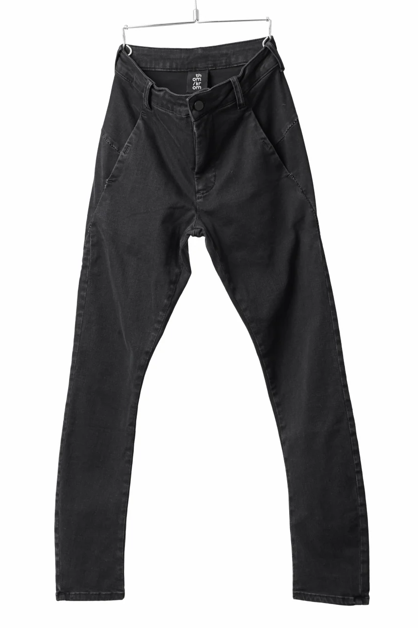 thomkrom SKINNY TROUSERS with SCAR STITCH / STRETCH DENIM (DARK GREY) - Image 14