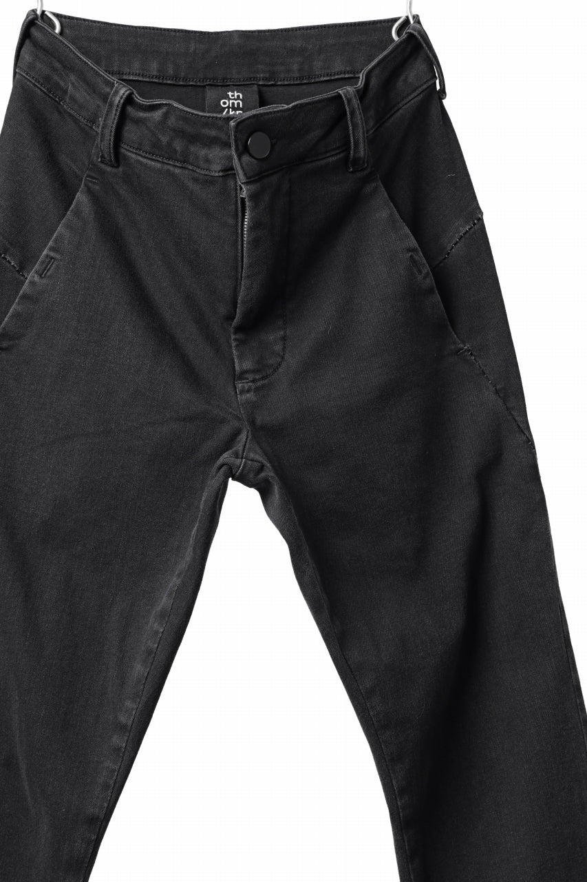 thomkrom SKINNY TROUSERS with SCAR STITCH / STRETCH DENIM (DARK GREY) - Image 16