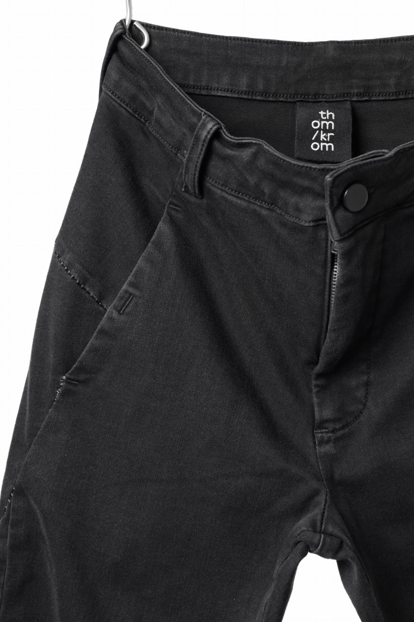 thomkrom SKINNY TROUSERS with SCAR STITCH / STRETCH DENIM (DARK GREY) - Image 18