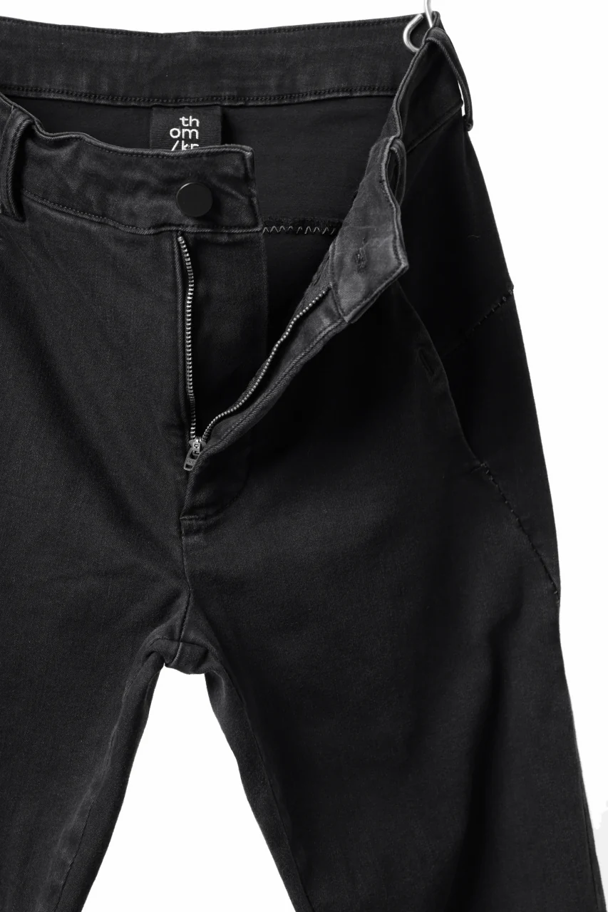 thomkrom SKINNY TROUSERS with SCAR STITCH / STRETCH DENIM (DARK GREY) - Image 19
