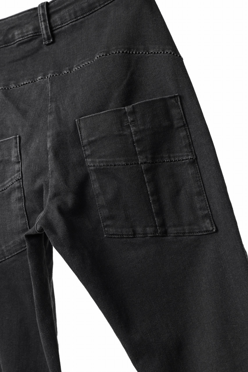 thomkrom SKINNY TROUSERS with SCAR STITCH / STRETCH DENIM (DARK GREY) - Image 24