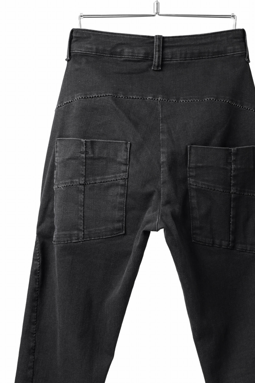 thomkrom SKINNY TROUSERS with SCAR STITCH / STRETCH DENIM (DARK GREY) - Image 26