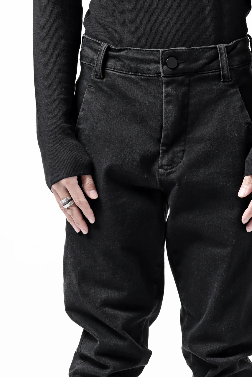 thomkrom SKINNY TROUSERS with SCAR STITCH / STRETCH DENIM (DARK GREY) - Image 27