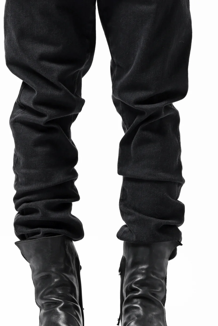thomkrom SKINNY TROUSERS with SCAR STITCH / STRETCH DENIM (DARK GREY) - Image 28