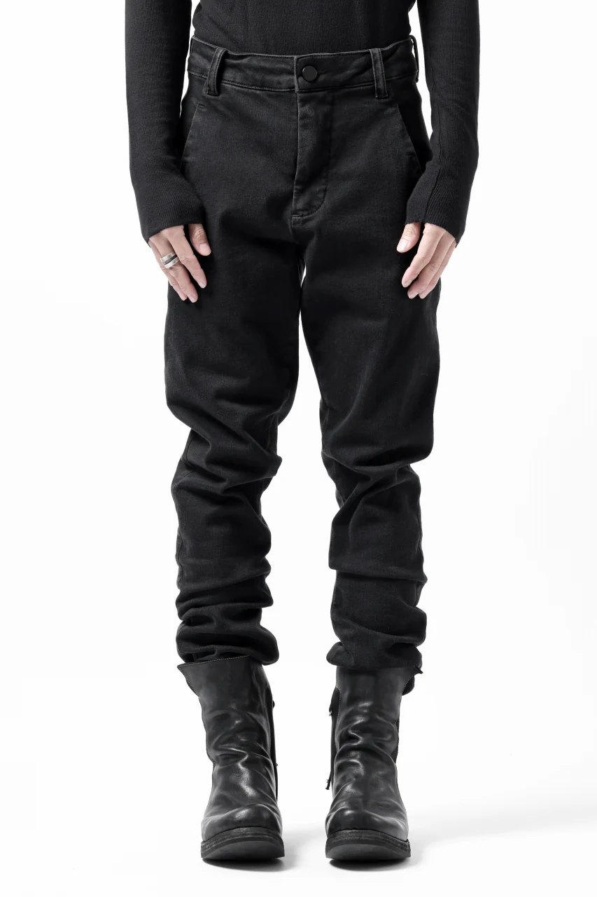 thomkrom SKINNY TROUSERS with SCAR STITCH / STRETCH DENIM (DARK GREY) - Image 3