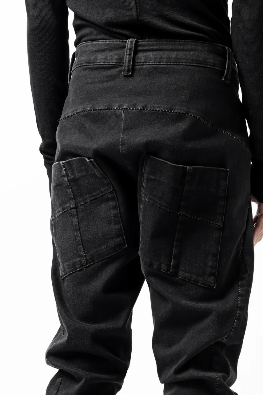 thomkrom SKINNY TROUSERS with SCAR STITCH / STRETCH DENIM (DARK GREY) - Image 34