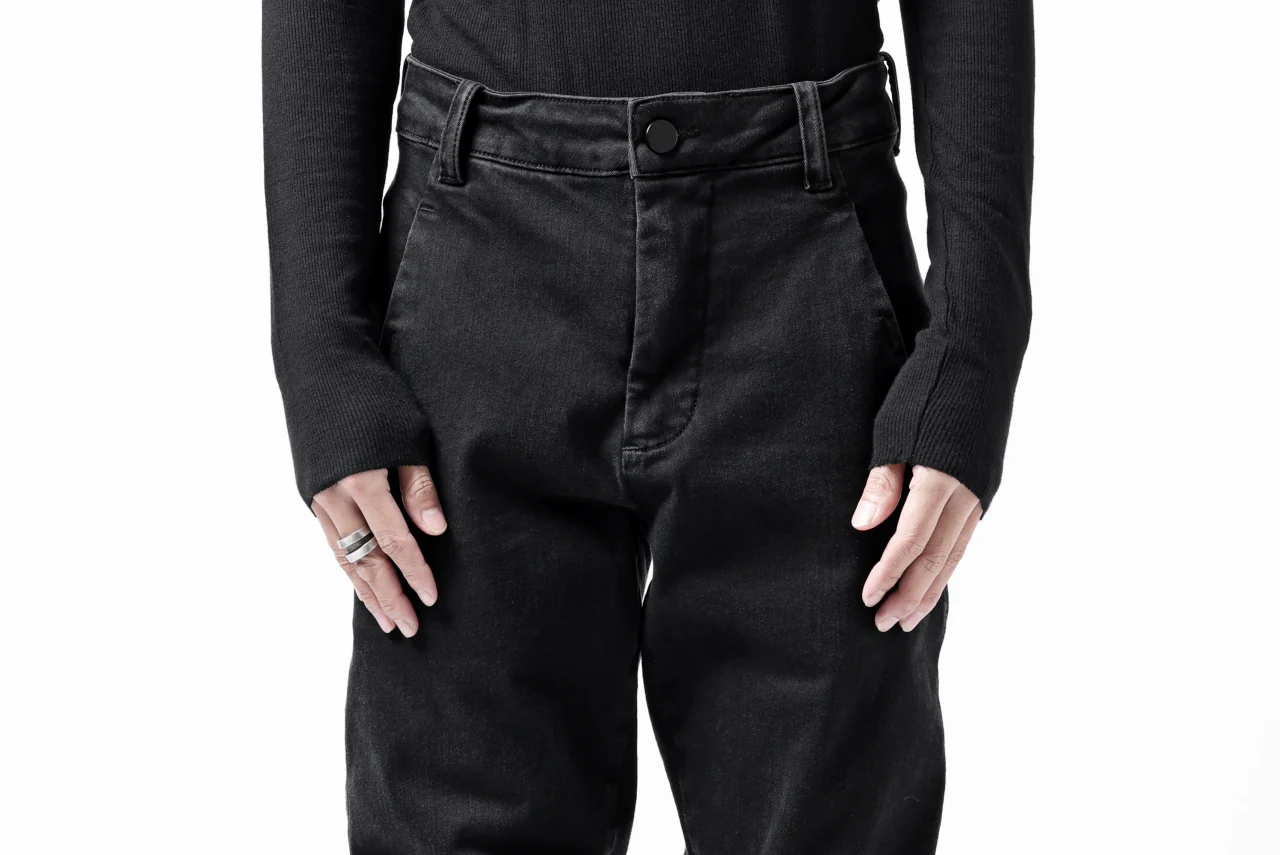thomkrom SKINNY TROUSERS with SCAR STITCH / STRETCH DENIM (DARK GREY) - Image 35