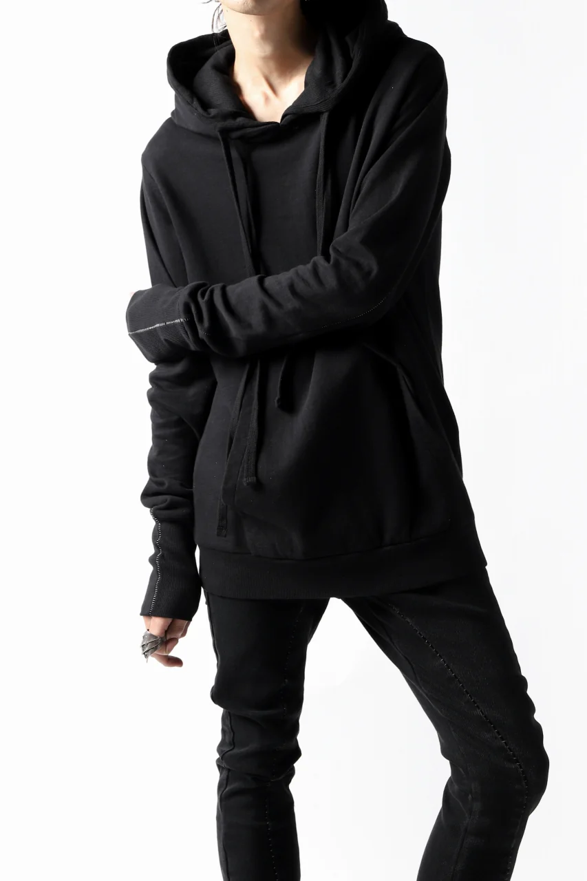 thomkrom DOUBLE HOODIE PULL OVER PARKA / OVER LOCKED (BLACK) - Image 3