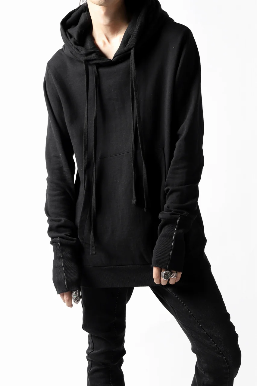 thomkrom DOUBLE HOODIE PULL OVER PARKA / OVER LOCKED (BLACK) - Image 6