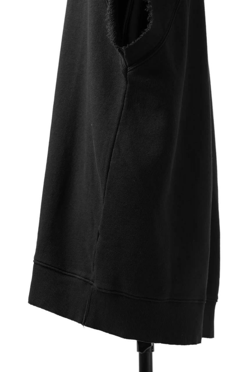 thomkrom SLEEVELESS HOODIE TOPS / FRENCH TERRY ORGANIC (BLACK) - Image 15