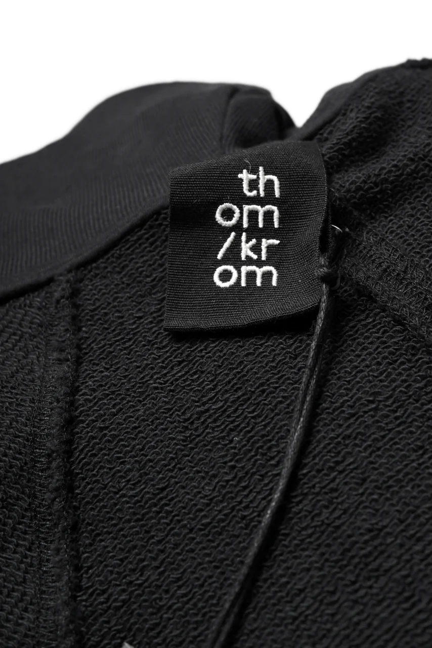 thomkrom SLEEVELESS HOODIE TOPS / FRENCH TERRY ORGANIC (BLACK) - Image 18