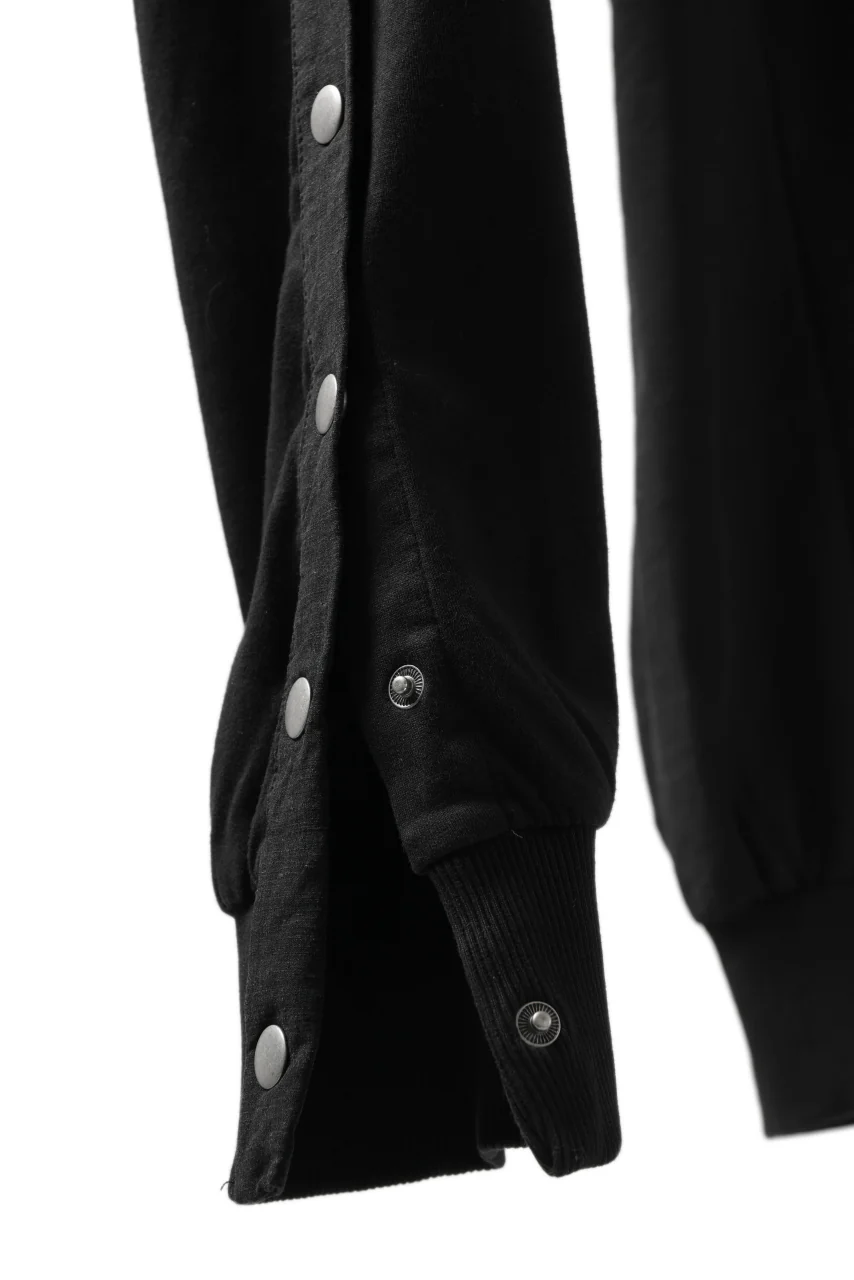 thomkrom SNAP BUTTON SLITS JOGGER PANTS / COMBI ELASTIC (BLACK) - Image 10