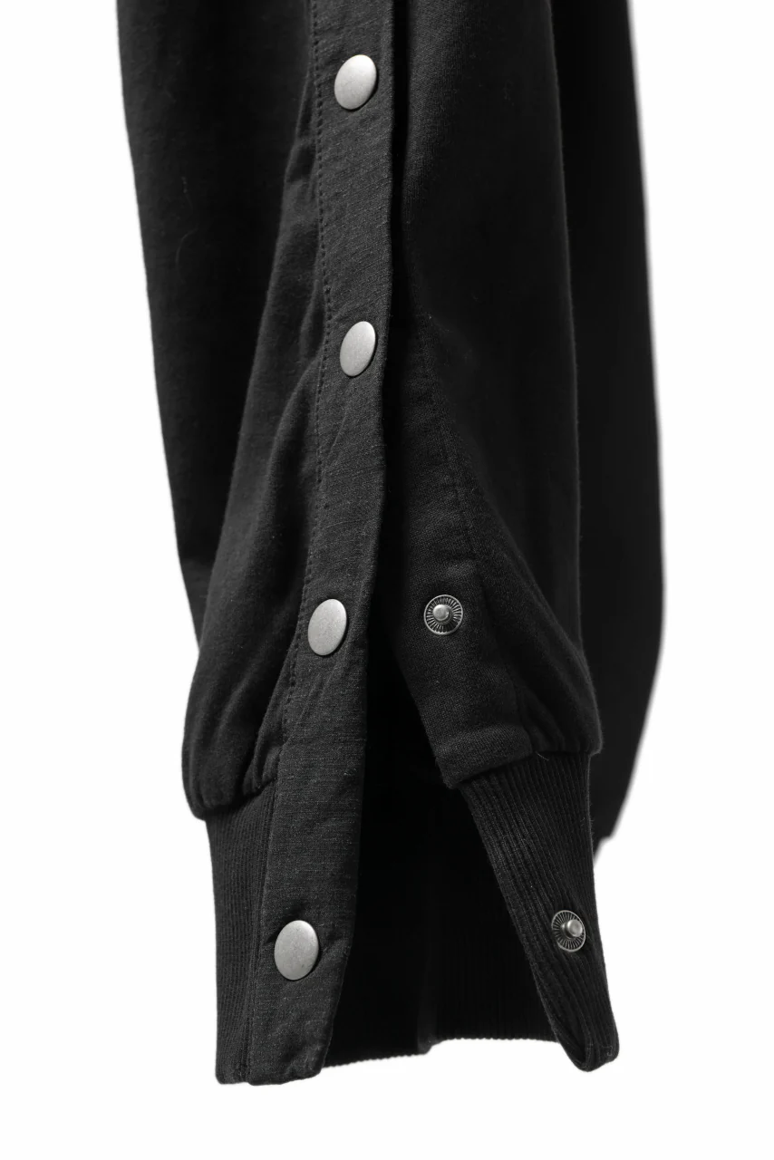 thomkrom SNAP BUTTON SLITS JOGGER PANTS / COMBI ELASTIC (BLACK) - Image 11