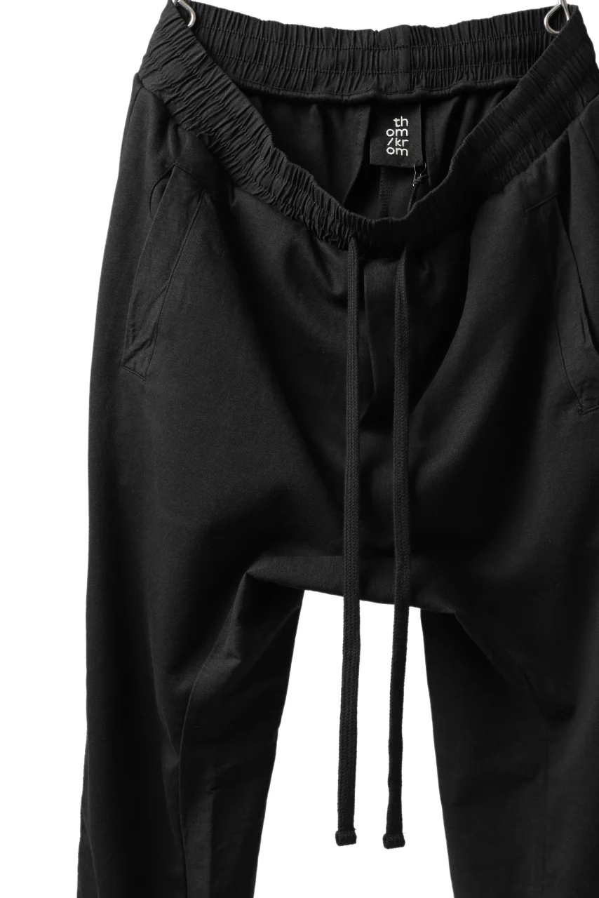 thomkrom SNAP BUTTON SLITS JOGGER PANTS / COMBI ELASTIC (BLACK) - Image 5
