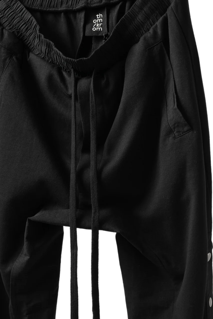 thomkrom SNAP BUTTON SLITS JOGGER PANTS / COMBI ELASTIC (BLACK) - Image 7