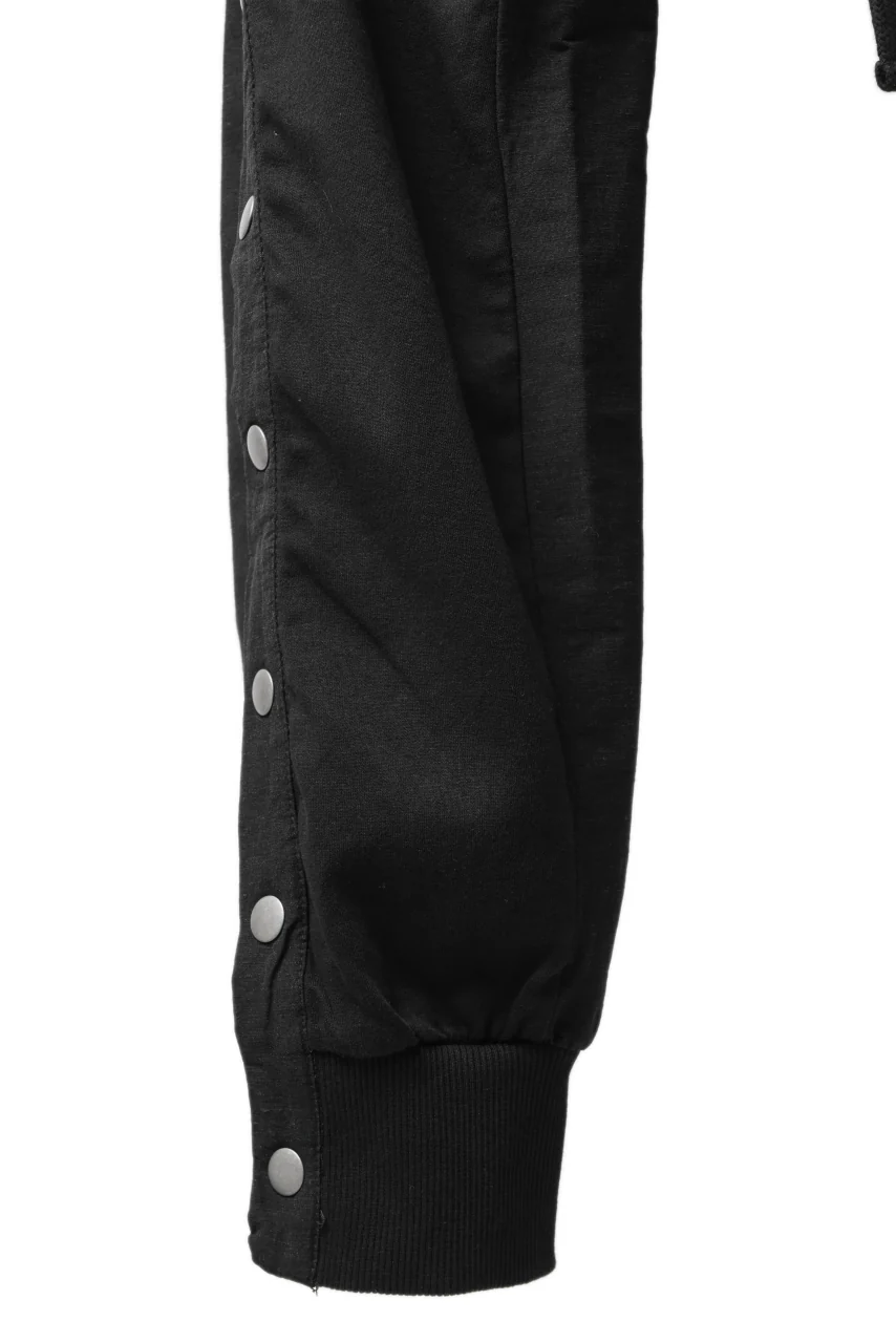 thomkrom SNAP BUTTON SLITS JOGGER PANTS / COMBI ELASTIC (BLACK) - Image 9