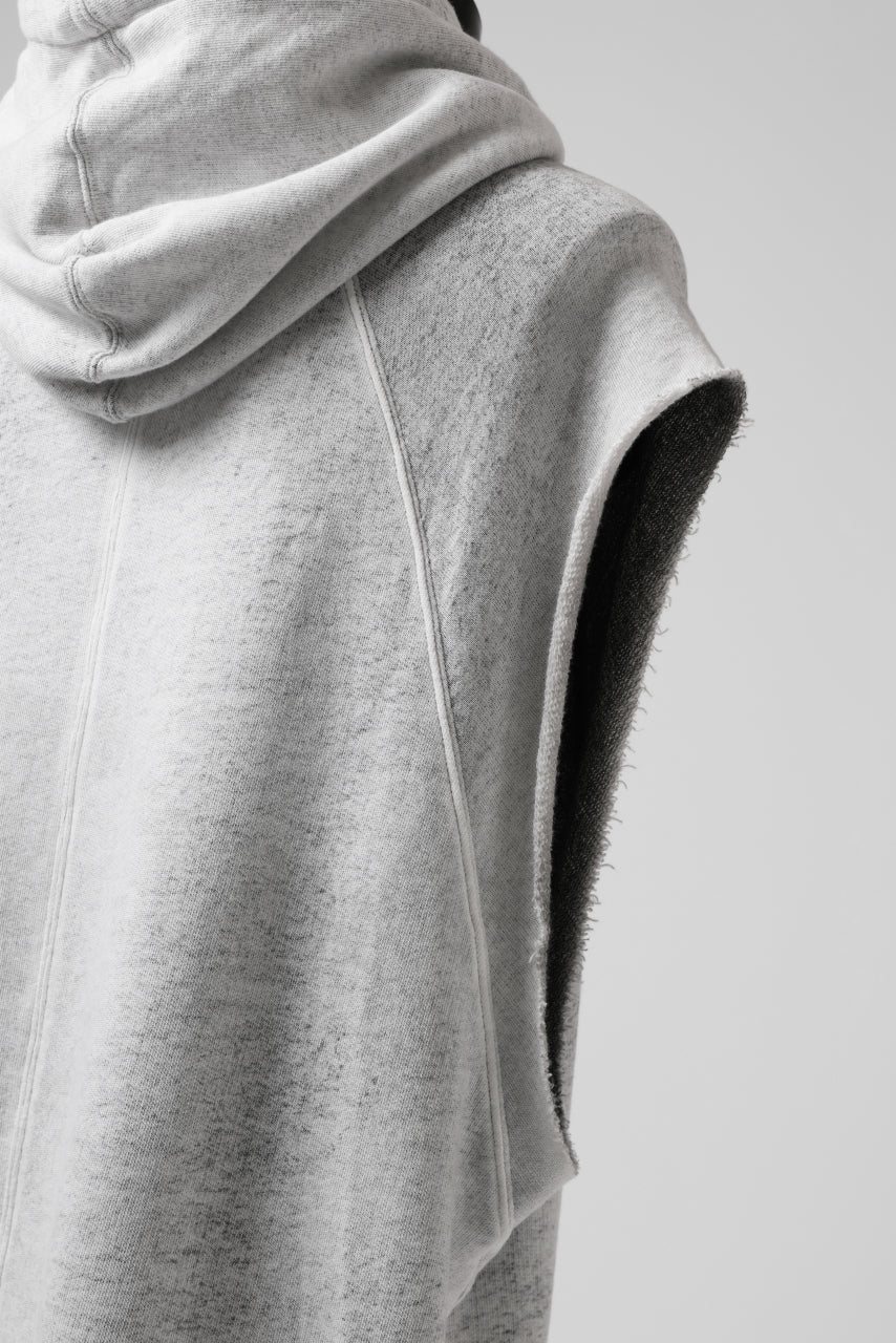 thomkrom SPLAY DYED SLEEVELESS HOODIE TOPS / FRENCH TERRY ORGANIC (OFF WHITE) - Image 16