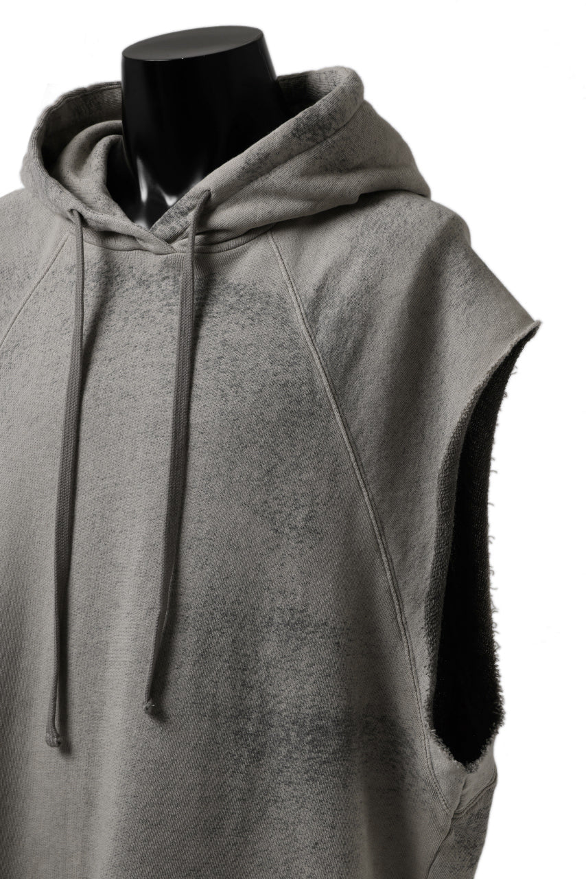 thomkrom SPLAY DYED SLEEVELESS HOODIE TOPS / FRENCH TERRY ORGANIC (SAND) - Image 10