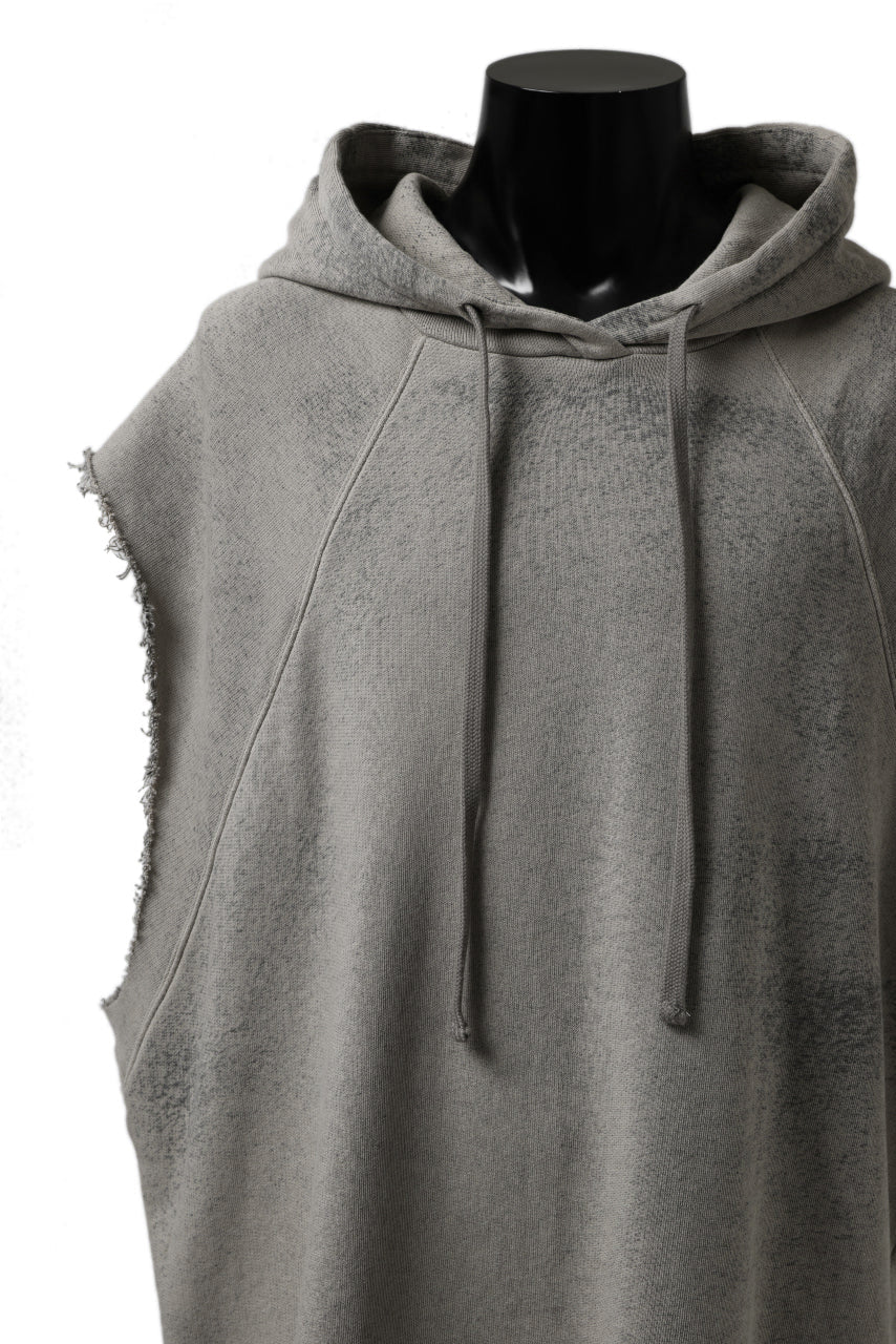 thomkrom SPLAY DYED SLEEVELESS HOODIE TOPS / FRENCH TERRY ORGANIC (SAND) - Image 11
