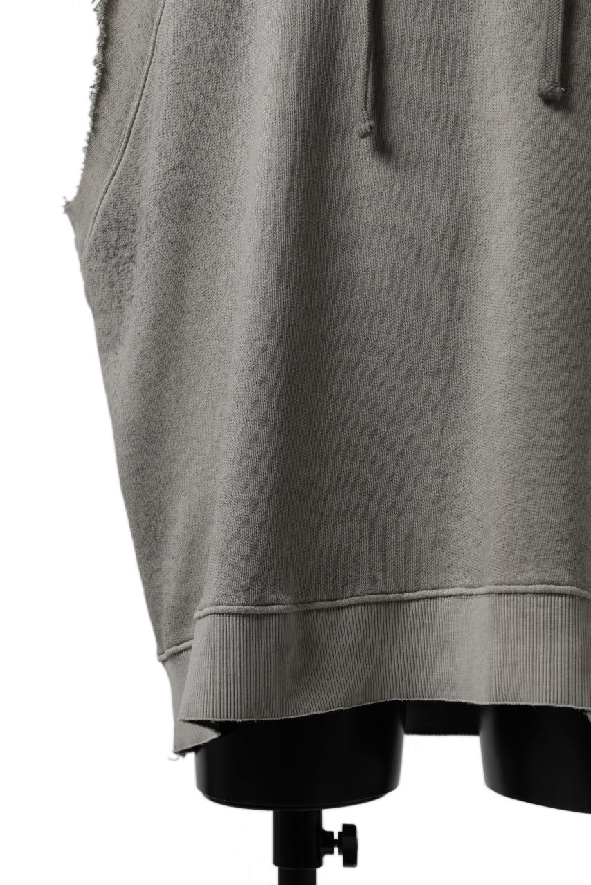 thomkrom SPLAY DYED SLEEVELESS HOODIE TOPS / FRENCH TERRY ORGANIC (SAND) - Image 13