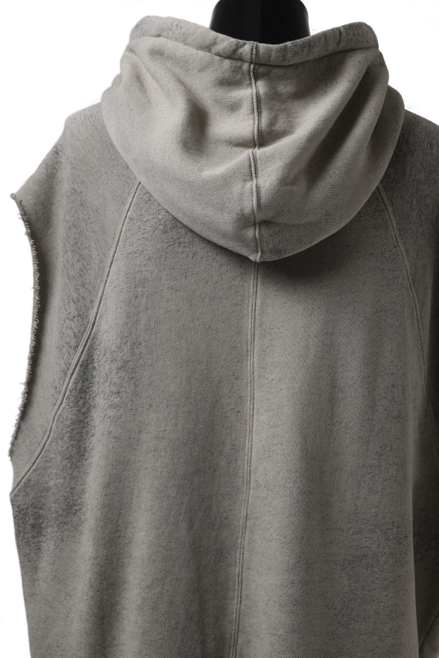 thomkrom SPLAY DYED SLEEVELESS HOODIE TOPS / FRENCH TERRY ORGANIC (SAND) - Image 15