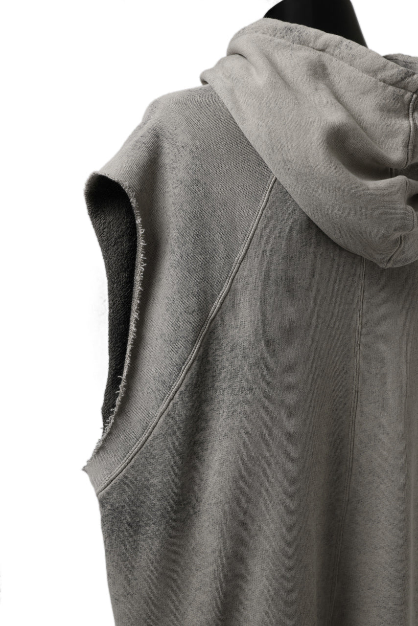 thomkrom SPLAY DYED SLEEVELESS HOODIE TOPS / FRENCH TERRY ORGANIC (SAND) - Image 16