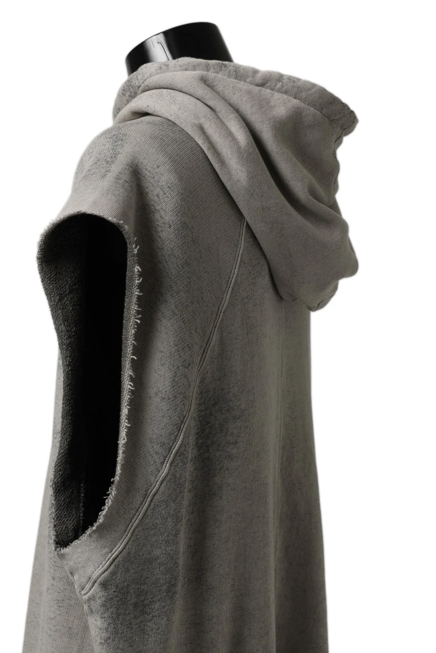 thomkrom SPLAY DYED SLEEVELESS HOODIE TOPS / FRENCH TERRY ORGANIC (SAND) - Image 17
