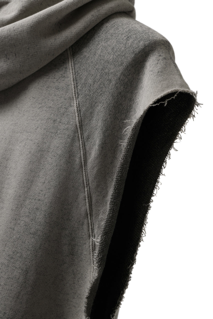 thomkrom SPLAY DYED SLEEVELESS HOODIE TOPS / FRENCH TERRY ORGANIC (SAND) - Image 8