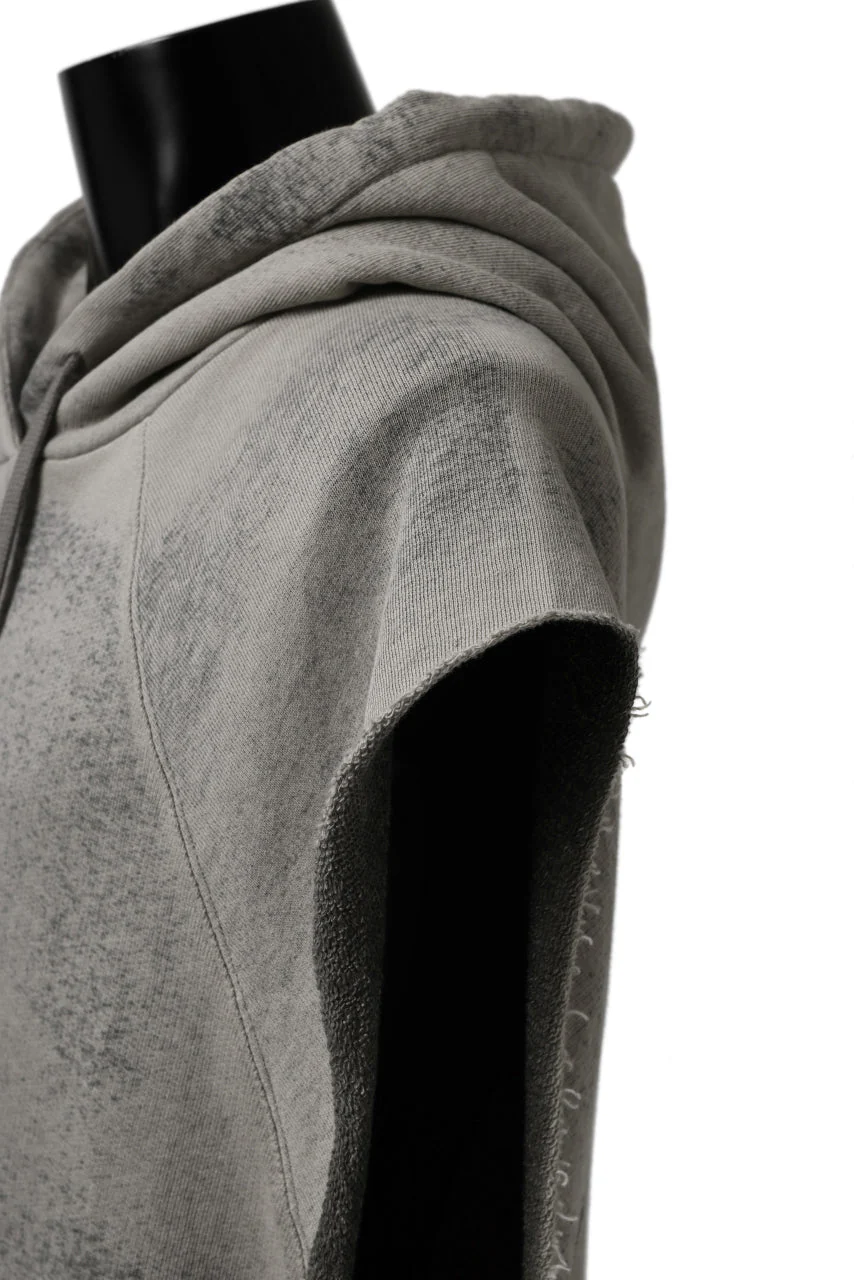 thomkrom SPLAY DYED SLEEVELESS HOODIE TOPS / FRENCH TERRY ORGANIC (SAND) - Image 9